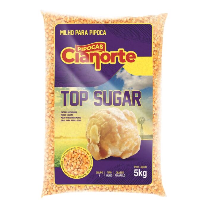 Top Sugar Milho Para Pipoca Doce 5kg